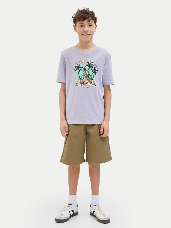 Jack & Jones Junior Jack & Jones Junior Футболка Elijah 12269825 Фіолетовий Regular Fit