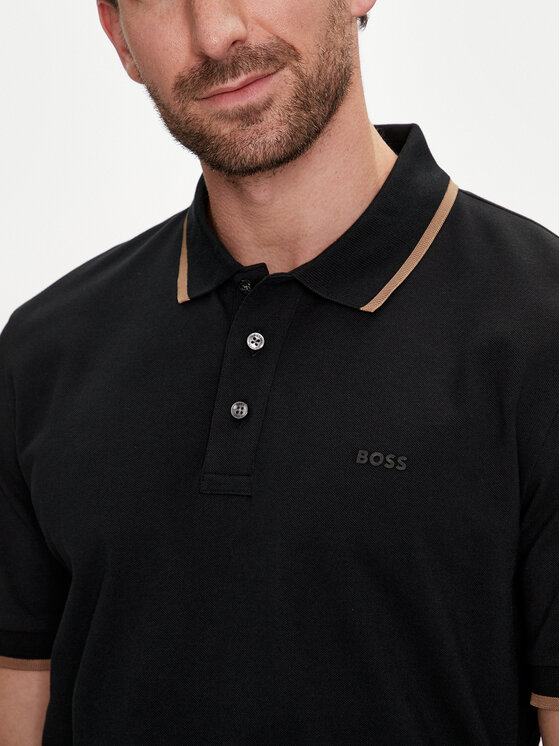 BOSS Boss Поло Parlay 190 50494697 Чорний Regular Fit