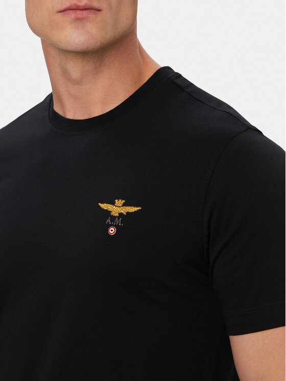 Aeronautica Militare Aeronautica Militare Camiseta 262TS1580UJ00372 Negro Regular Fit