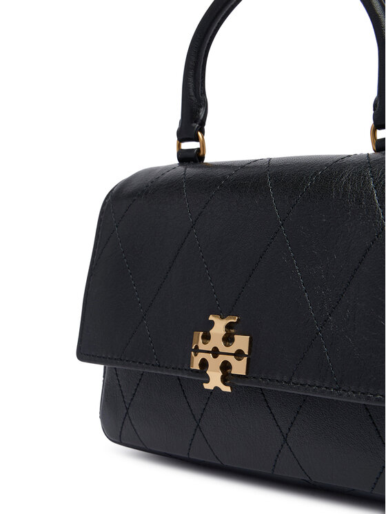 Tory Burch Сумка Tory Burch Charlie Quilted Mini Top Handle Chain Wallet 186032 Чорний