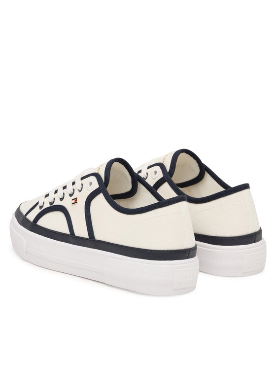 Tommy Hilfiger Scarpe sportive Tommy Hilfiger Platform Vulc Piping FW0FW09394 Bianco