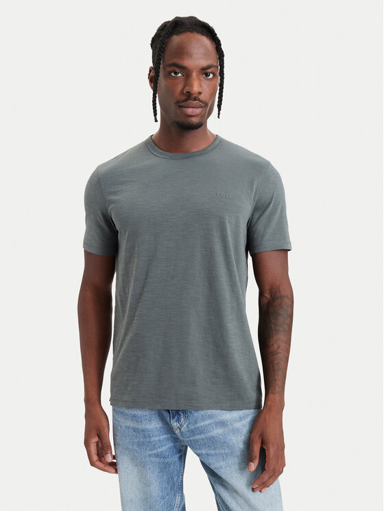 BOSS BOSS Camiseta Tegood  50508243 Caqui Slim Fit