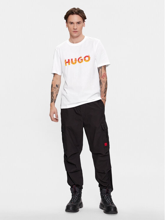 HUGO Hugo Футболка Danda 50504542 Білий Regular Fit