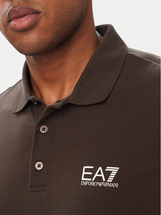 EA7 Emporio Armani EA7 Emporio Armani Polo 8NPF14 PJVQZ U6027 Marrón oscuro Regular Fit