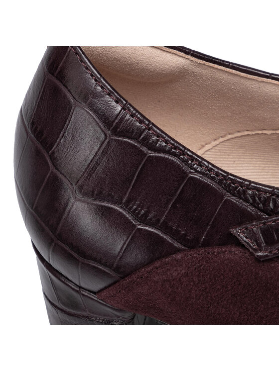 Clarks Туфлі Clarks Kaylin Alba 261456894 Бордовий