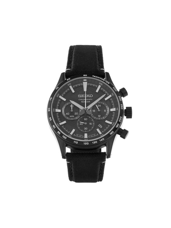 Seiko Ročna ura Seiko Conceptual Chronograph SSB417P1 Črna