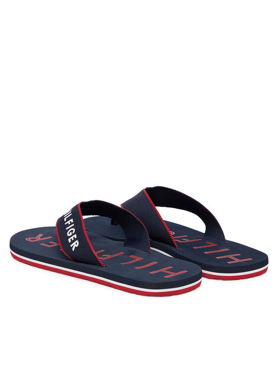 Tommy Hilfiger Šlepetės per pirštą Tommy Hilfiger Sporty Hilfiger Beach Sandal FM0FM05913 Tamsiai mėlyna