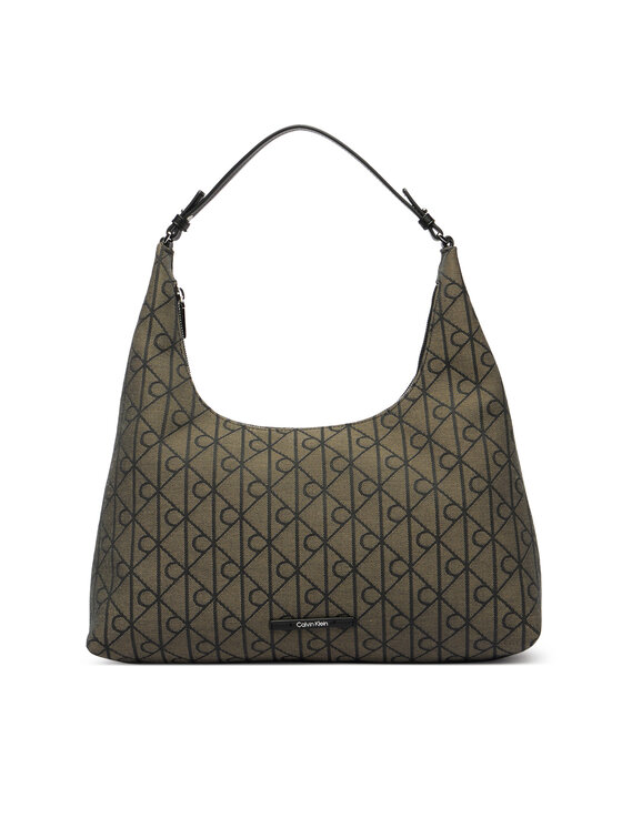 Calvin Klein Ročna torba Calvin Klein Emblem Jacquard LV04F3635G Khaki
