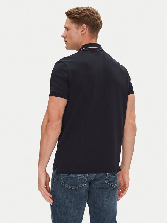Tommy Hilfiger Tommy Hilfiger Polo majica Placket Interest MW0MW38459 Mornarsko modra Regular Fit