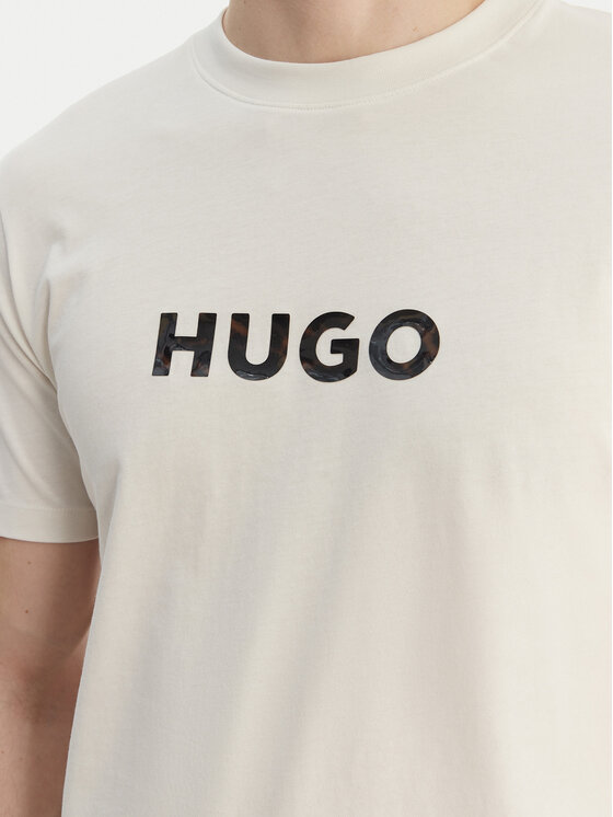HUGO HUGO Camiseta Dumeo 50557437 Écru Regular Fit