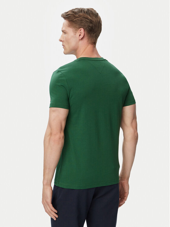 Tommy Hilfiger Tommy Hilfiger T-Shirt Logo MW0MW11797 Σκούρο πράσινο Slim Fit