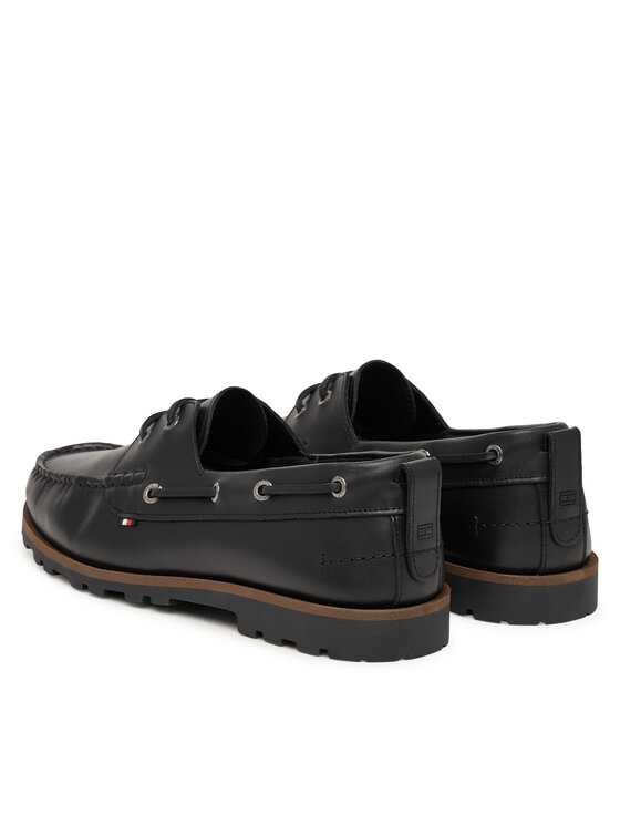 Tommy Hilfiger Mokasyny Tommy Hilfiger Light Lth FM0FM05746 Czarny