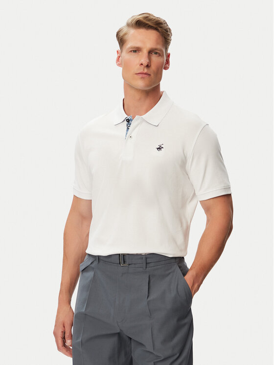 Beverly Hills Polo Club Beverly Hills Polo Club Поло P-SS26M-P450106 Білий Regular Fit