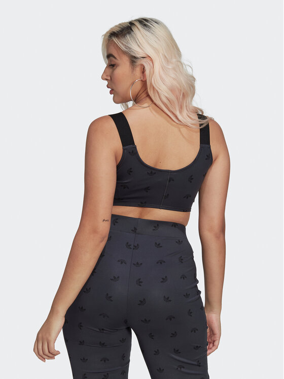 adidas adidas Топ Allover Print Corset HL9159 Сірий Slim Fit
