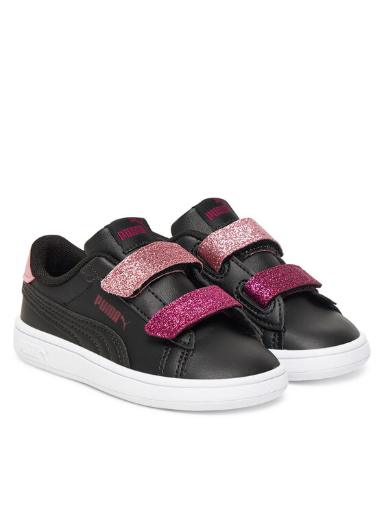 Puma Снікерcи Puma Smash 3.0 L Glitter Velcro V Inf 395610 07 Чорний