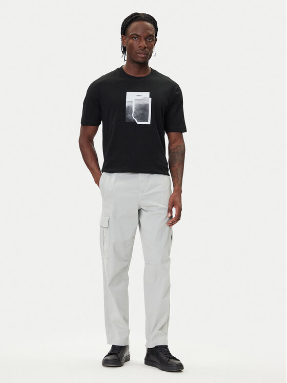 BOSS BOSS Camiseta Te_Brokenice 50554640 Negro Regular Fit