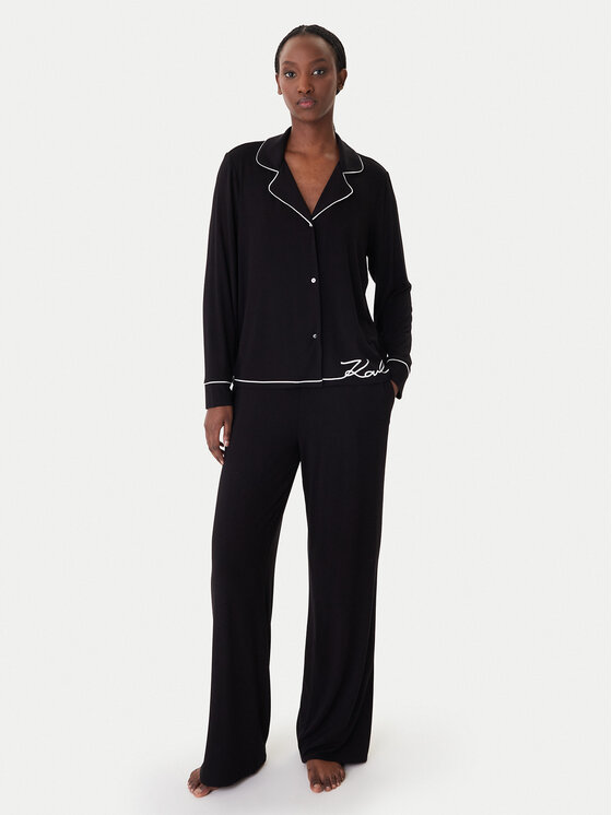 KARL LAGERFELD KARL LAGERFELD Pijama B1W45010 Negro Relaxed Fit