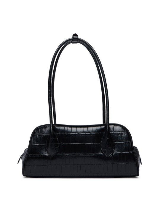 Calvin Klein Torbica Calvin Klein Emblem Trio Croco Shoulder Bag LV04F3780G Crna