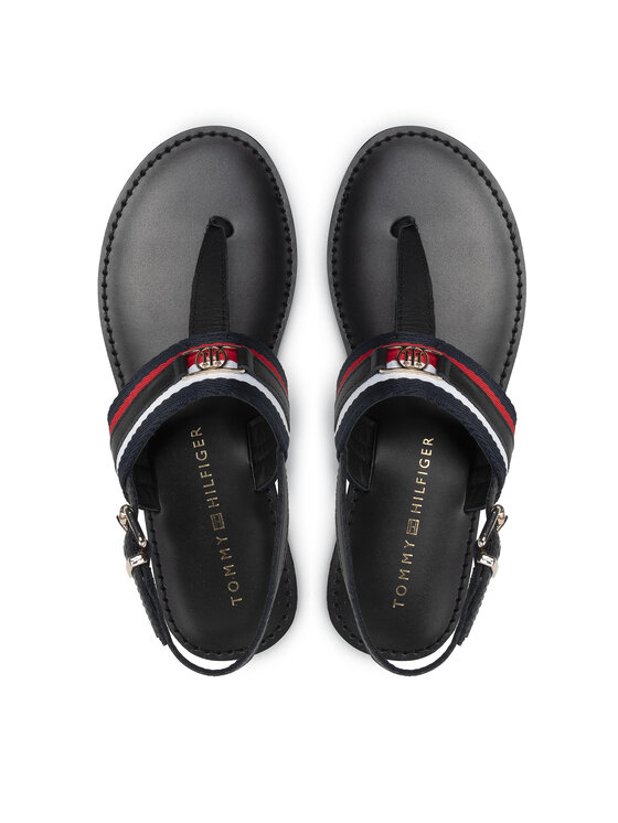 Tommy Hilfiger Σανδάλια Tommy Hilfiger Corporate Th Webbing Flat Sandal FW0FW06543 Μαύρο