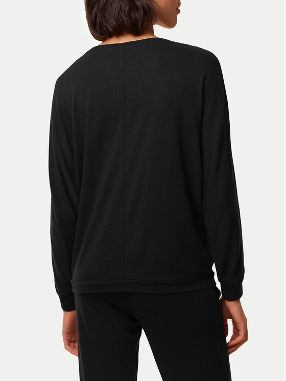 Triumph Triumph Zgornji del pižame Cozy Comfort 10216538 Črna Regular Fit