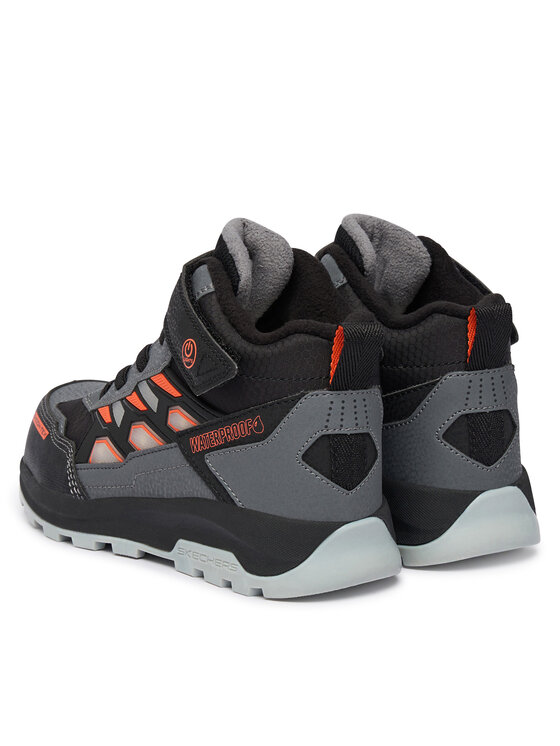 Skechers Šnurovacia obuv Skechers S-Lights Waterproof: Storm Blazer - Glow Trail 406381L/BKCC Sivá