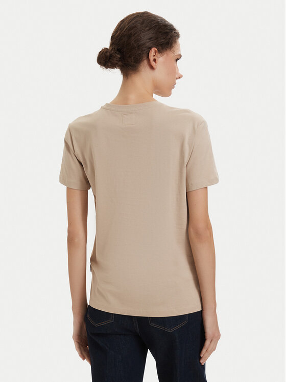 Beverly Hills Polo Club Beverly Hills Polo Club Camiseta P-SS26W-TS085 Beis Regular Fit
