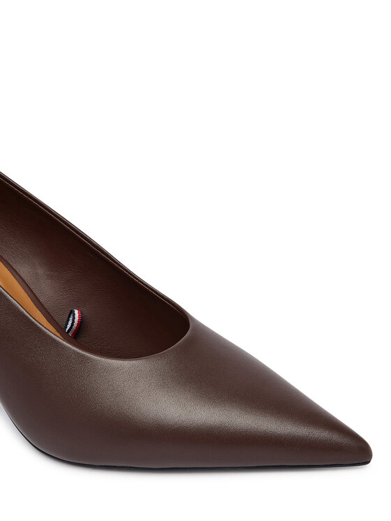 Tommy Hilfiger Salonke Tommy Hilfiger Th Smooth Leather Pump FW0FW08960 Smeđa