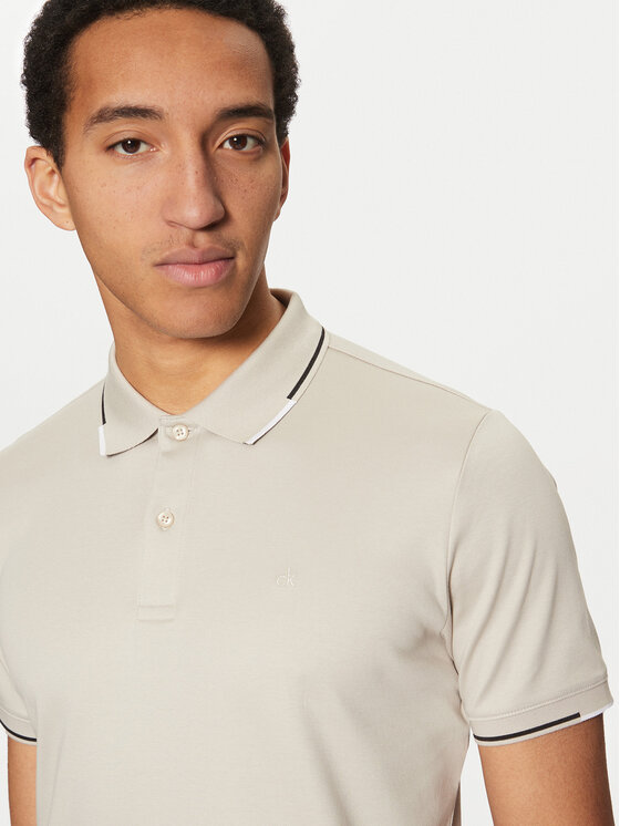 Calvin Klein Calvin Klein Polo K10K114130 Bež Regular Fit