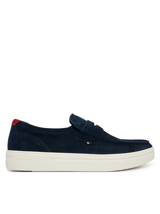 Tommy Hilfiger Félcipő Tommy Hilfiger Modern Light Hybrid Suede Loafer FM0FM05786 Sötétkék