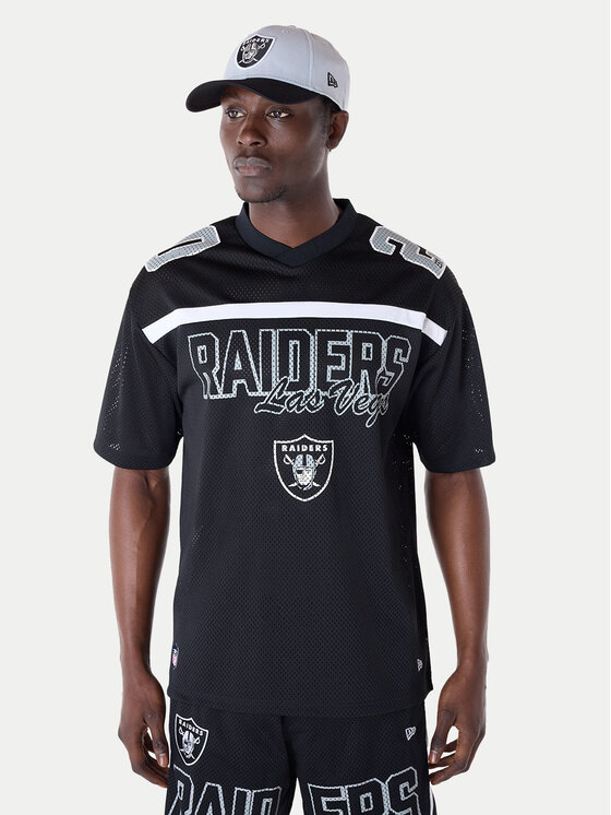 New Era New Era T-Shirt NFL Las Vegas Raiders Mesh Graphic Jersey 60596386 Μαύρο Regular Fit