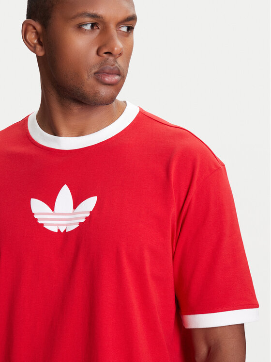 adidas adidas Marškinėliai adicolor 2000s Cali JX1514 Raudona Loose Fit