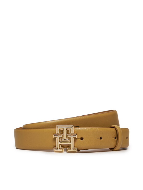 Tommy Hilfiger Cinturón para mujer Tommy Hilfiger Th Logo Bombe 2.5 AW0AW16028 Marrón