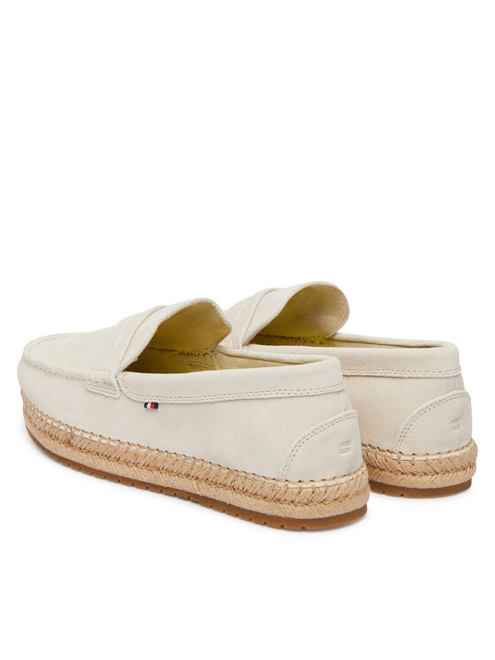 Tommy Hilfiger Espadrilky Tommy Hilfiger Flexible Hilfiger Sde Espadrille FM0FM05794 Écru
