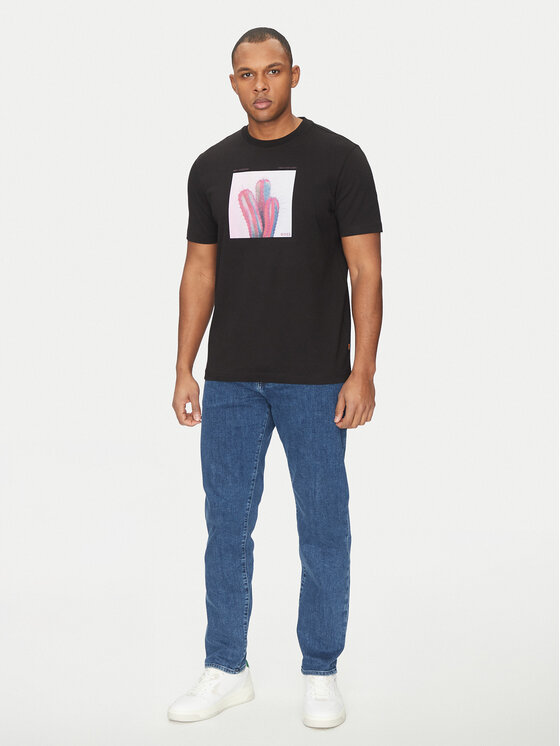 BOSS BOSS Футболка Te_Mextour 50535079 Чорний Regular Fit
