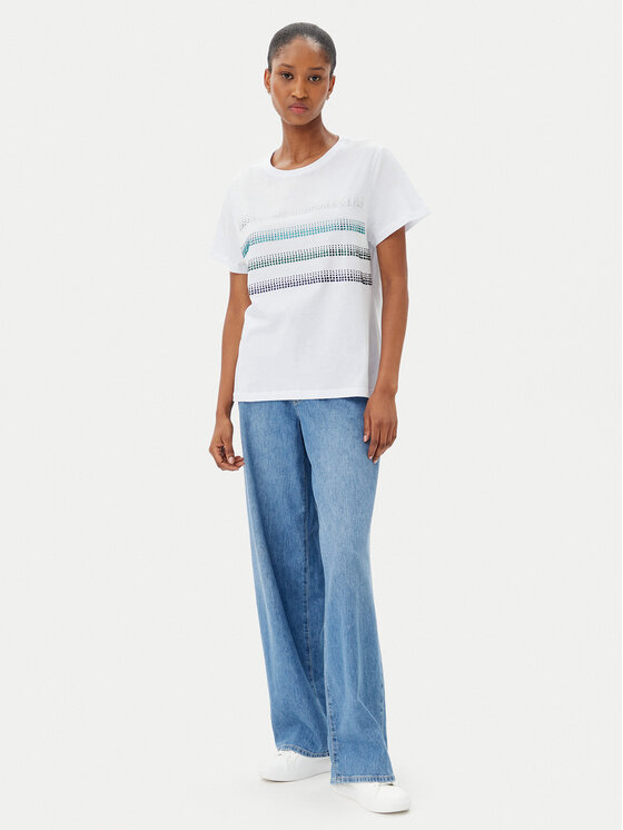Marella Marella Футболка Foglia 2515971042 Білий Regular Fit