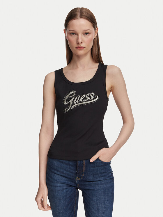 Guess Guess Top W6YP30 K4380 Negro Slim Fit