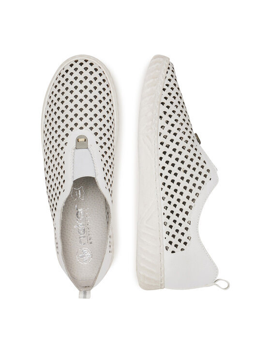 Rieker Pantofi Rieker N0965-80 Alb