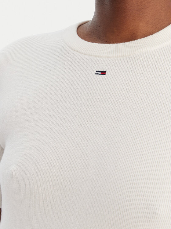 Tommy Jeans Tommy Jeans Marškinėliai Essential DW0DW19336 Kreminė Regular Fit