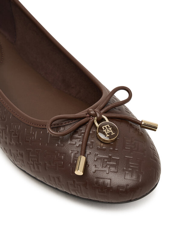 Tommy Hilfiger Балеринки Tommy Hilfiger Th Charm Monogram Ballerina FW0FW09683 Кафяв