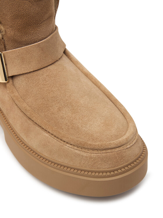 Tommy Hilfiger Sniega zābaki Tommy Hilfiger Th Buckle Shearling Snow Boot FW0FW09687 Bēšs