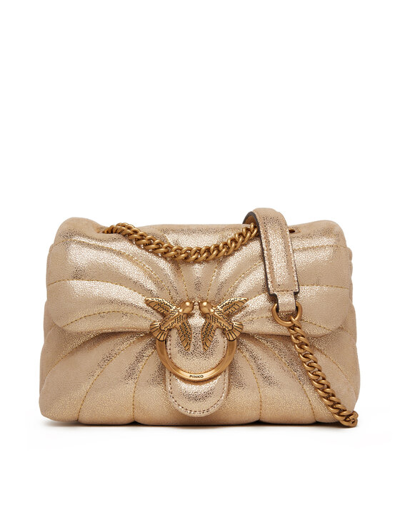 PINKO Kabelka PINKO Love Puff Mini Cl PE 25 PLTT 100039 A27F Zlatá