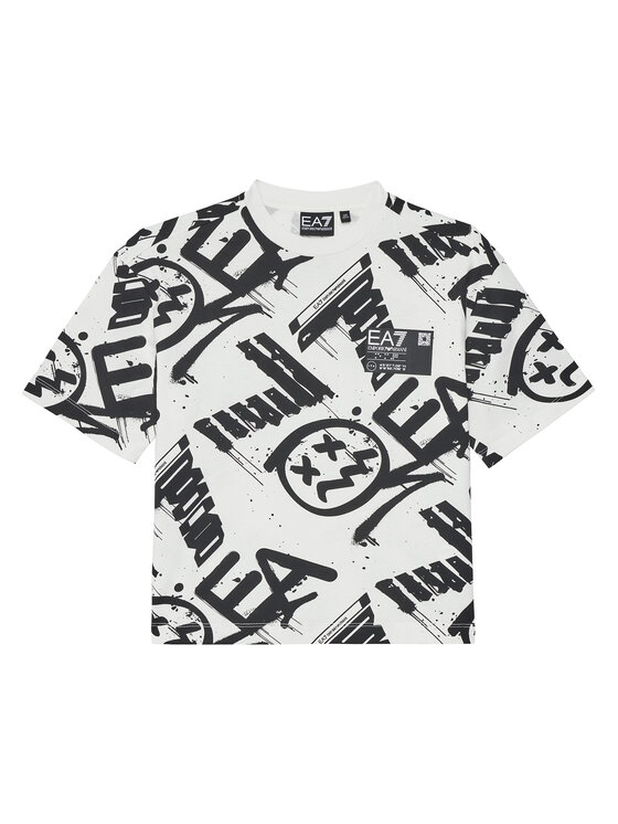 EA7 Emporio Armani EA7 Emporio Armani Camiseta 7B000059 AF12874 F0035 Écru Relaxed Fit