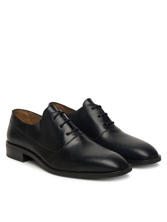 Calvin Klein Zapatos hasta el tobillo Calvin Klein Slim Ess Oxford Lth HM0HM01929 Negro