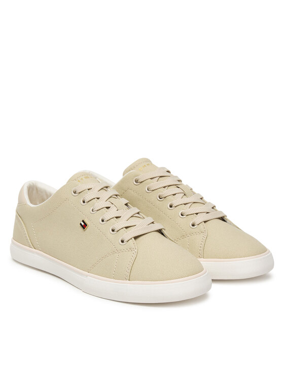 Tommy Hilfiger Sneakers Tommy Hilfiger Th Low Profile Vulc Canvas FW0FW09102 Beige