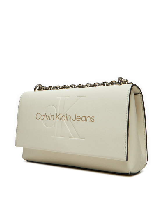 Calvin Klein Jeans Дамска чанта Calvin Klein Jeans K60K612221 Екрю