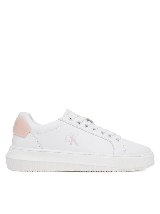 Calvin Klein Jeans Сникърси Calvin Klein Jeans Chunky Cupsole Ru Patch Lth Wn YW0YW01846 Бял