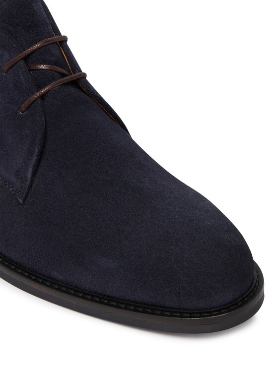 Tommy Hilfiger Polacchine Tommy Hilfiger Corporate Dressy Suede Lace Boot FM0FM05951 Blu scuro