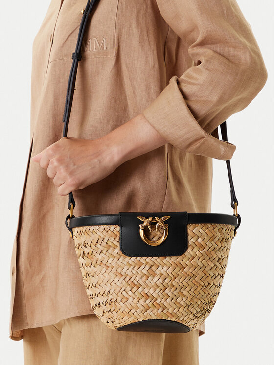 PINKO Ročna torba PINKO Love Summer Bucket PE 25 PLTT 103325 A1RL Bež