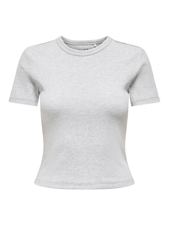 ONLY ONLY Camiseta Val 15339774 Gris Slim Fit