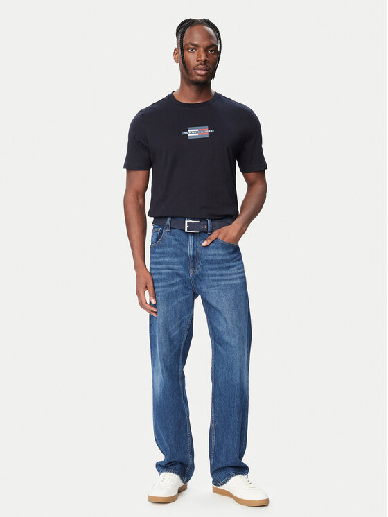 Tommy Hilfiger Tommy Hilfiger Marškinėliai Flag Box MW0MW38636 Tamsiai mėlyna Regular Fit